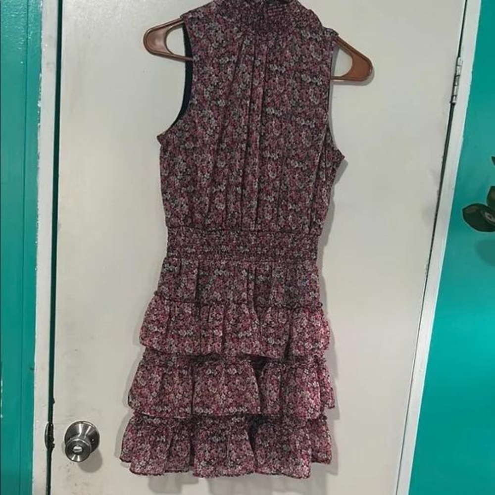 Floral Sleeveless Mini Dress - Pink